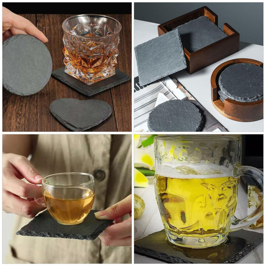 12pcs Natural Stone Cup Coaster F3903