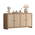 Oak Rattan Sideboard Buffet Cabinet H984