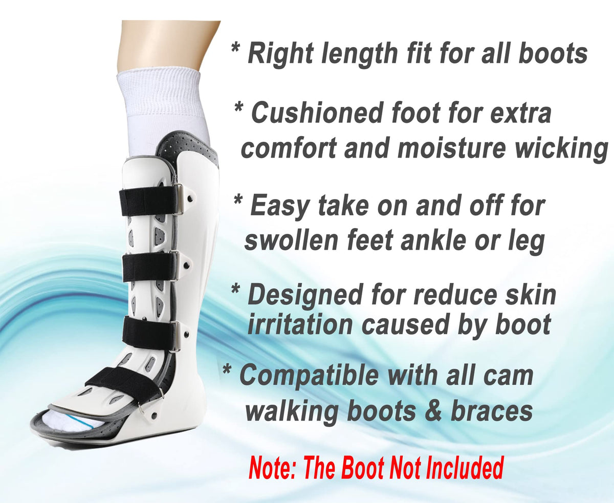 Knee High Sock Liner for Orthopedic Walking Boots Q993736