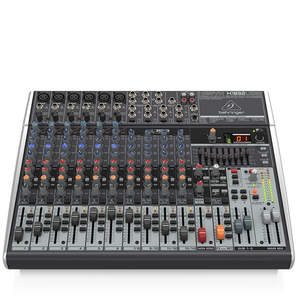 18-Input 3/2-Bus Mixer with Mic Preamps & Compressors L6268
