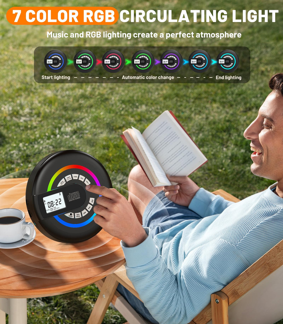 Portable CD Player with Speaker Bluetooth K374774