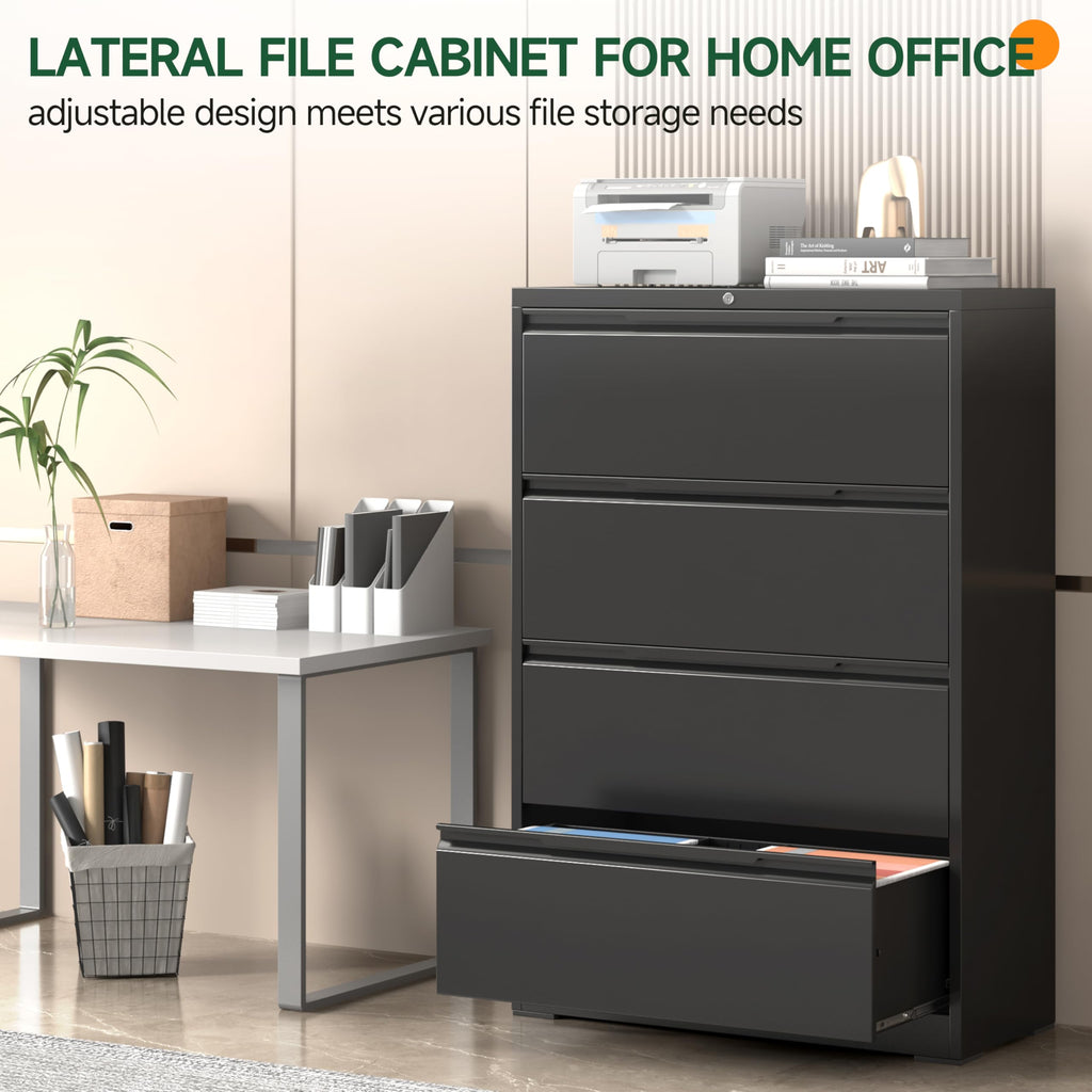 4 Drawer Metal File Cabinet with Lock D68587