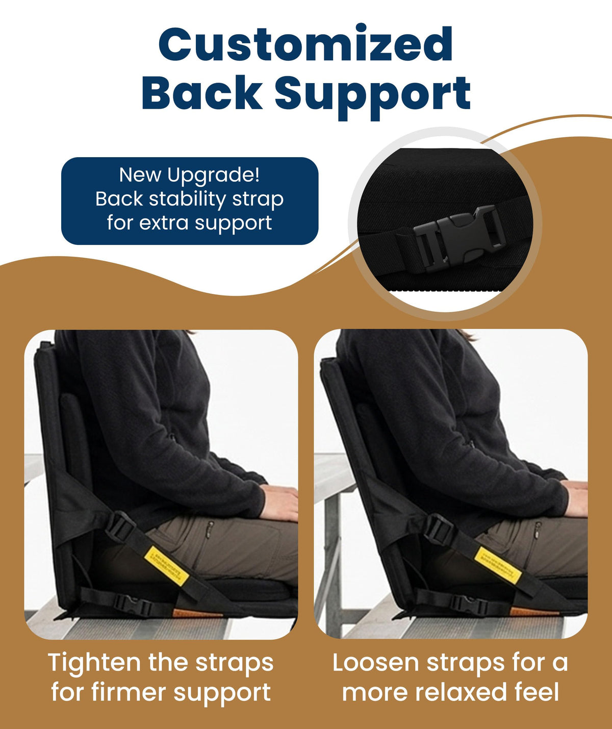 Adjustable Memory Foam Stadium Seats with Back Support I3517