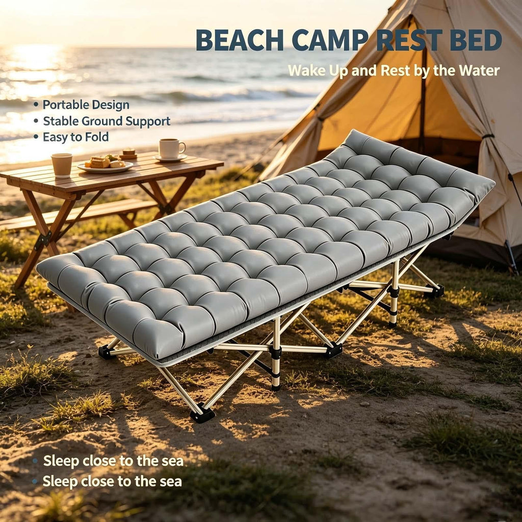 Portable Foldable Sleeping Cot with Padded Mat Q18184