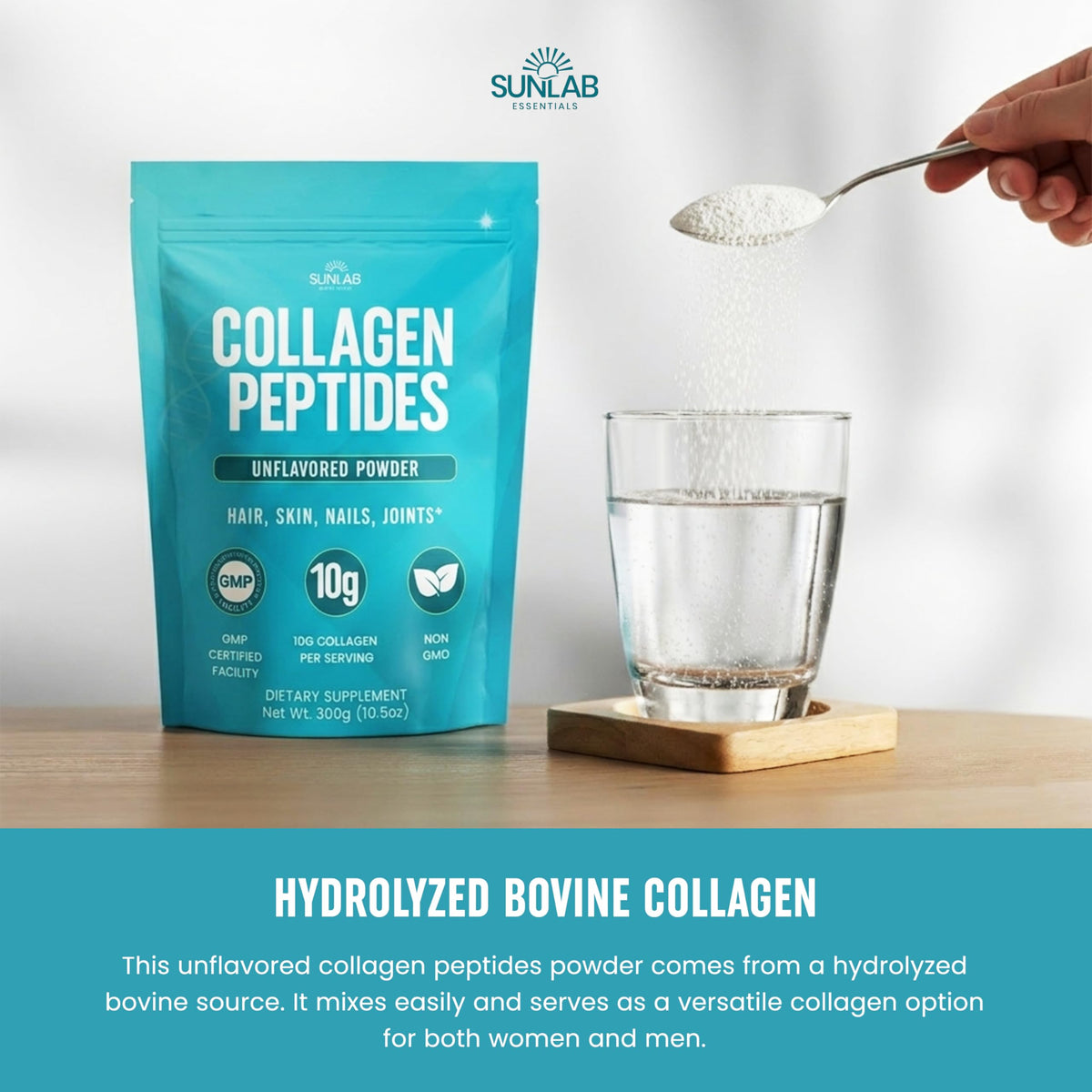 Unflavored Hydrolyzed Bovine Collagen Peptides Powder G438