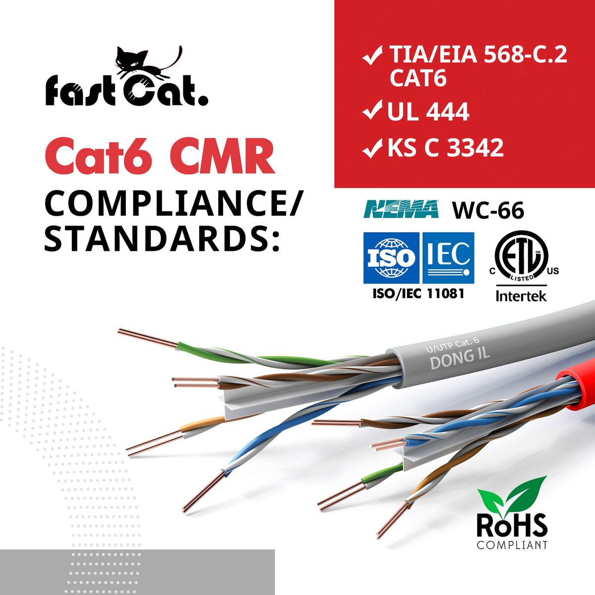 Cat 6 Ethernet Cable 1000ft Blue 23 AWG CMR Solid Bare Copper Y532958