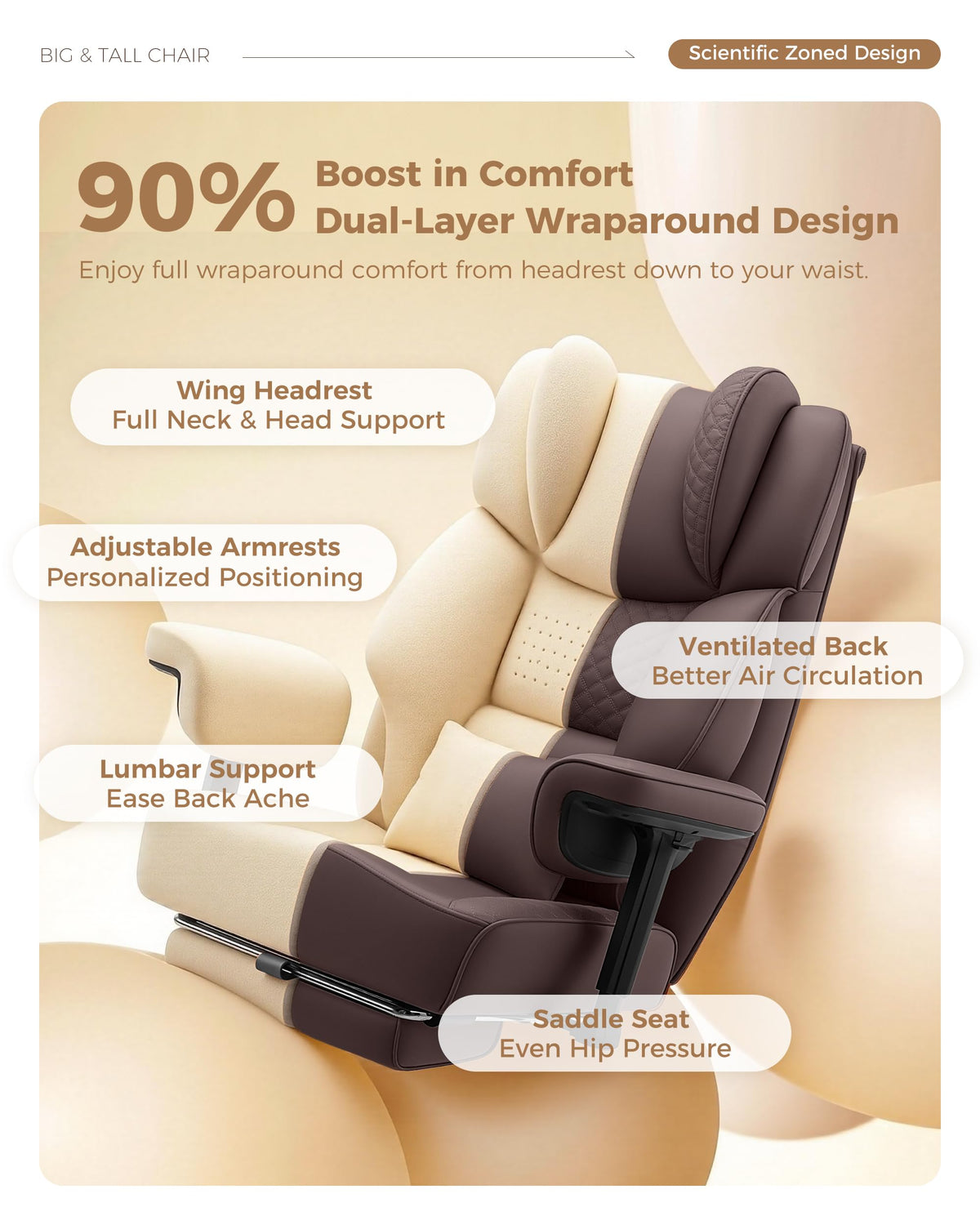 Big and Tall Ergonomic Office Chair L116