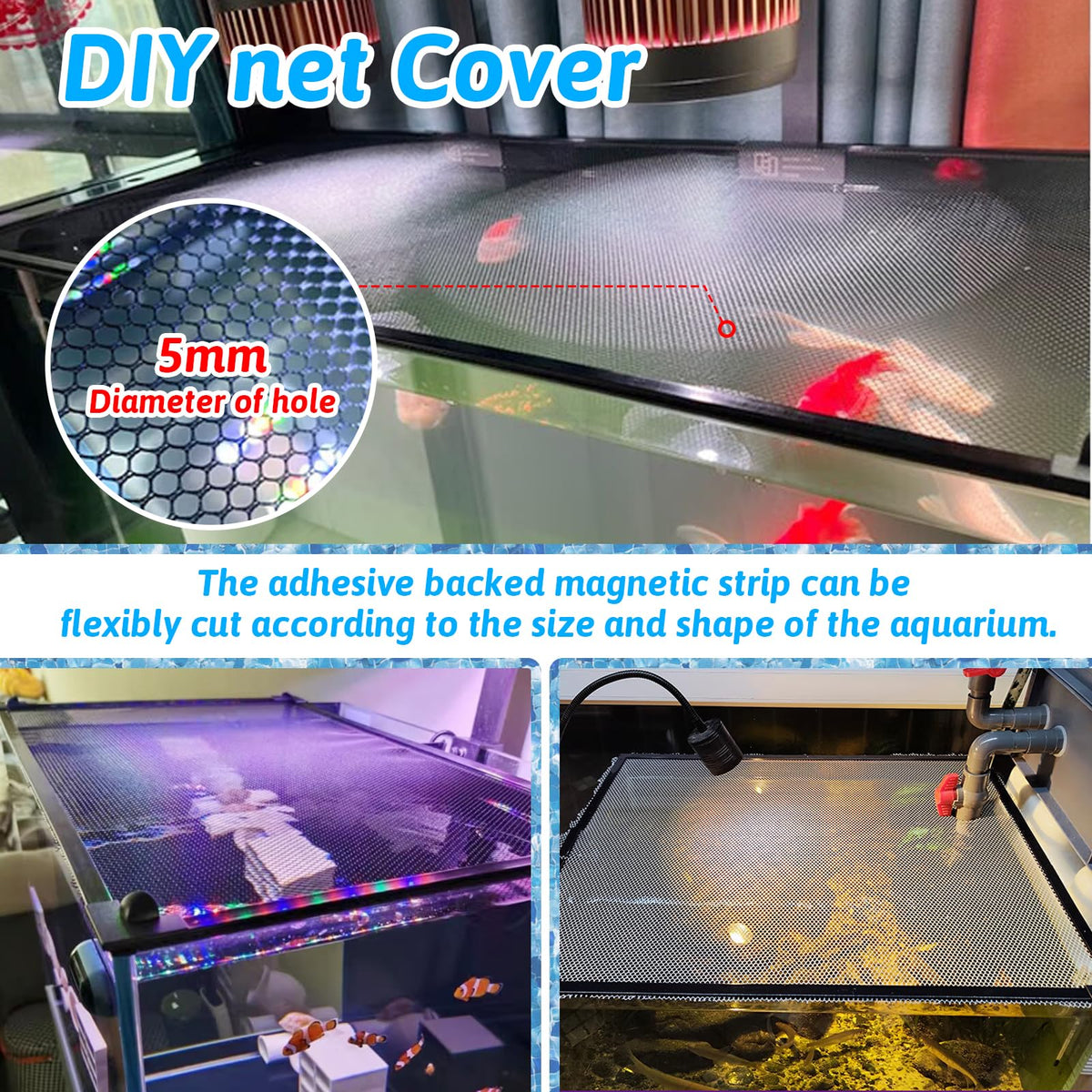7.5 FT Aquarium Anti-Jumping Net Cover N904221