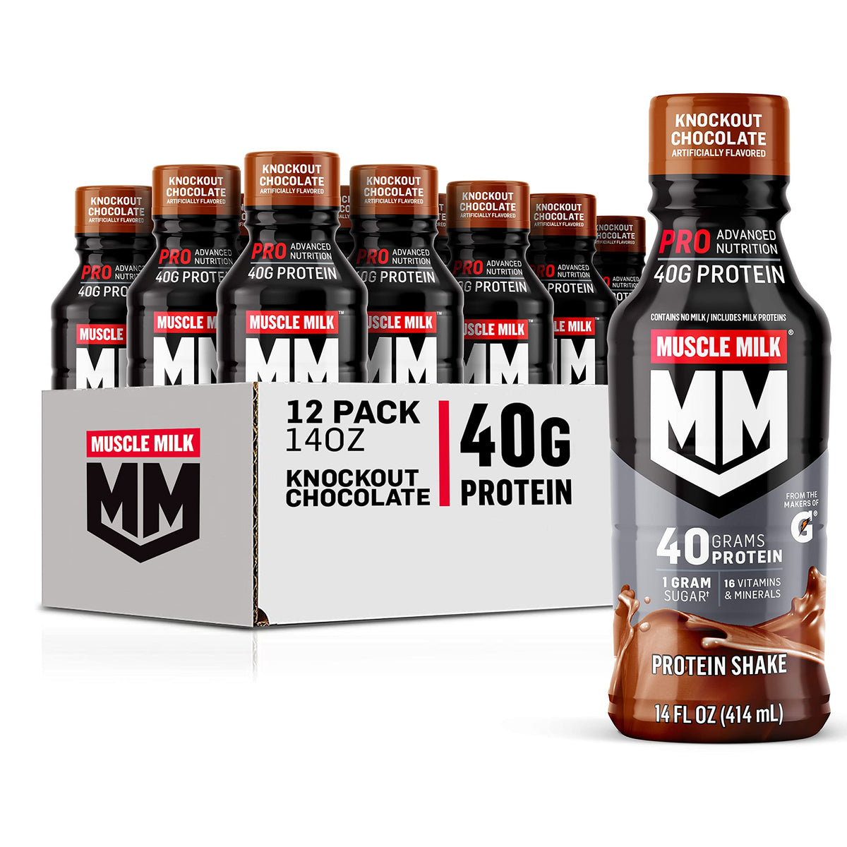 Knockout Chocolate Protein Shake 14 Fl Oz 12 Pack P70341
