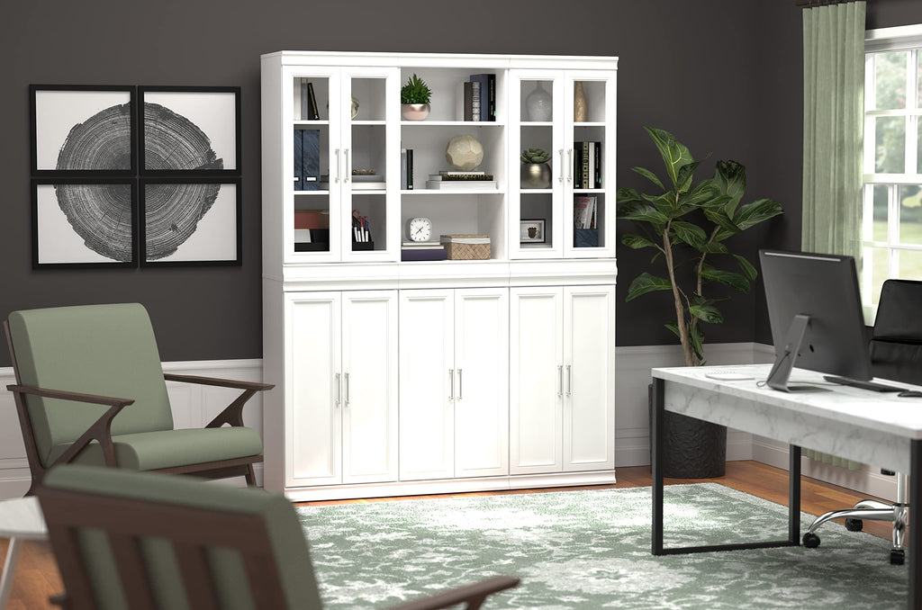 White Modular Storage Shelf Unit with 3 Shelves H952