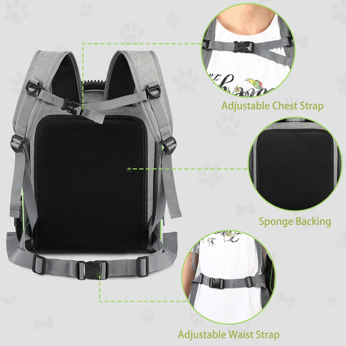 Large Soft Expandable Cat Carrier Backpack E634515