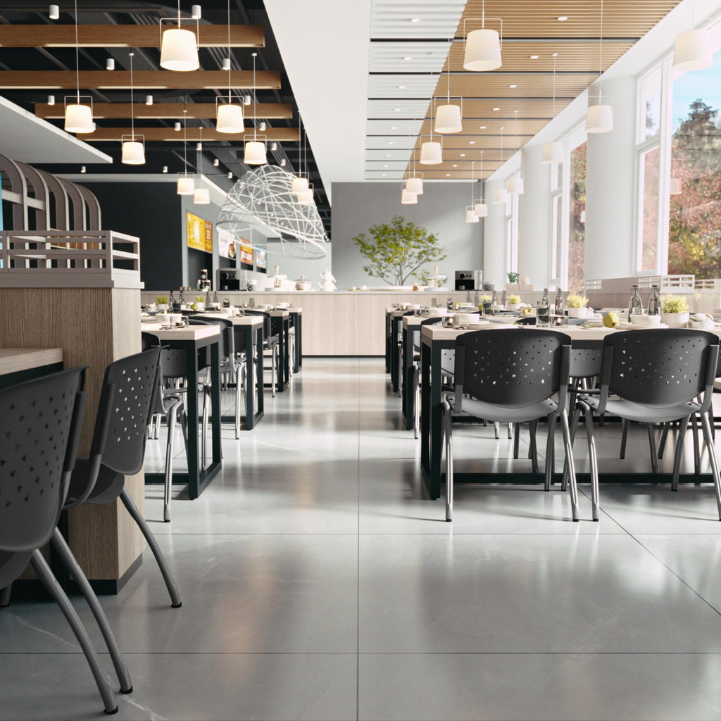 Gray Plastic Stack Chair I592823
