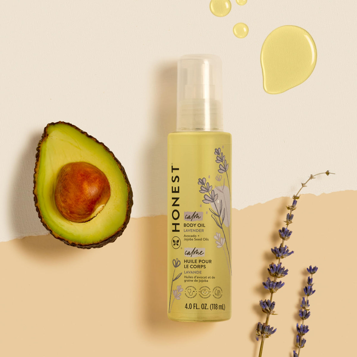 Hypoallergenic Lavender Infused Body Oil 4.0 fl oz D57639