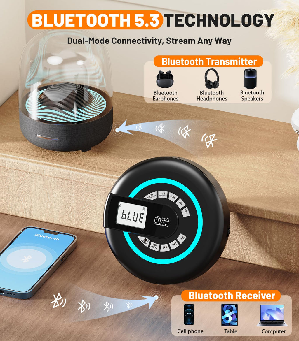 Portable CD Player with Speaker Bluetooth K374774