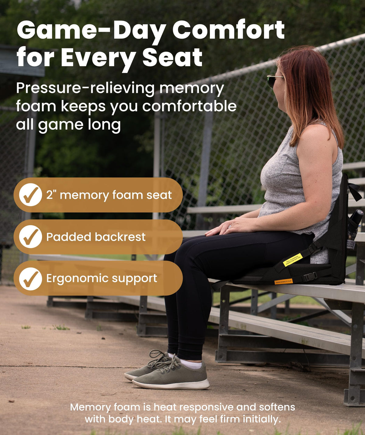Adjustable Memory Foam Stadium Seats with Back Support I3517