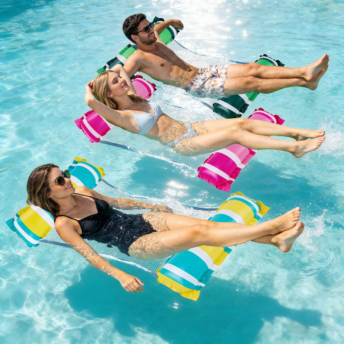 4 Pack Inflatable Pool Float Hammocks D3852