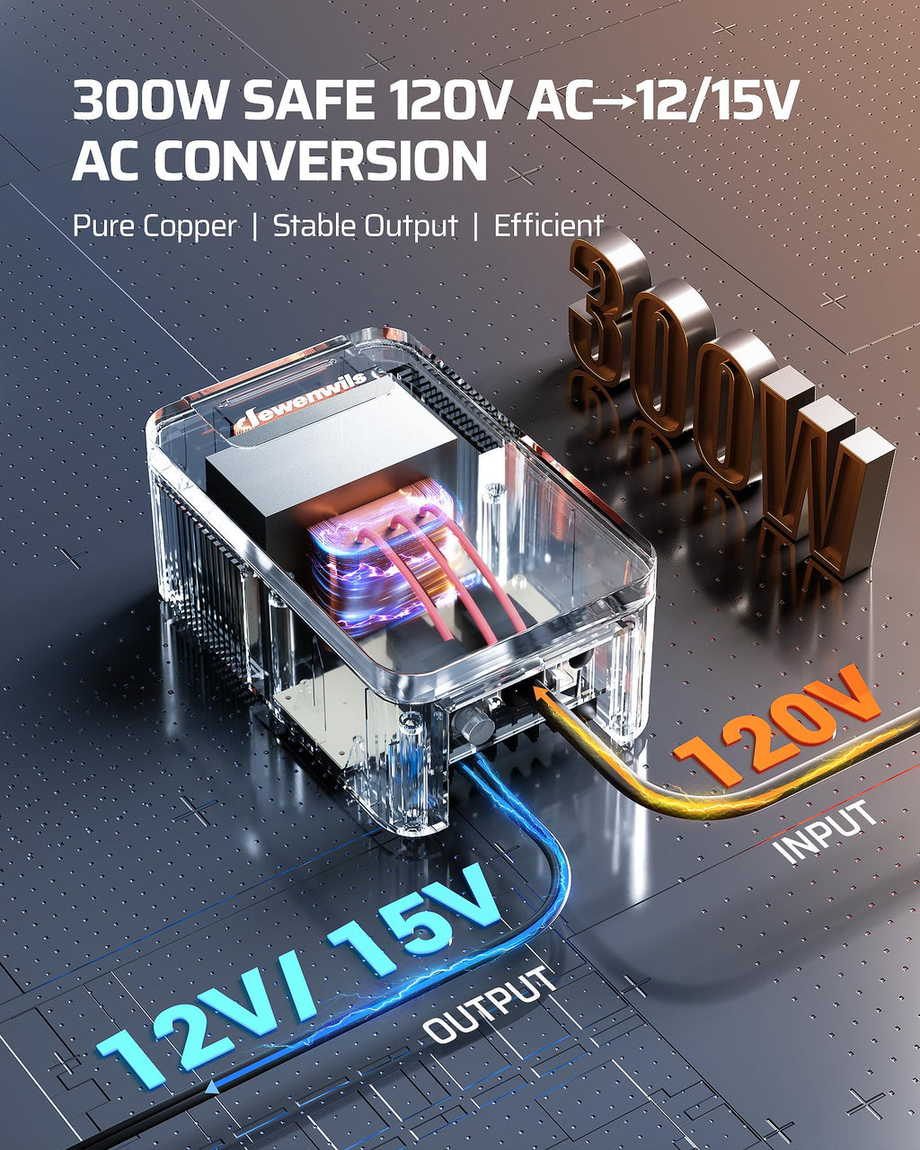300W WiFi Low Voltage Landscape Transformer J937