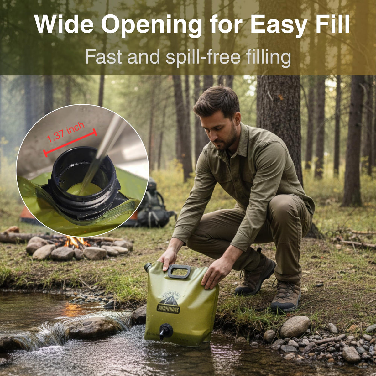 2 Gallon Collapsible Water Container with Spout N142