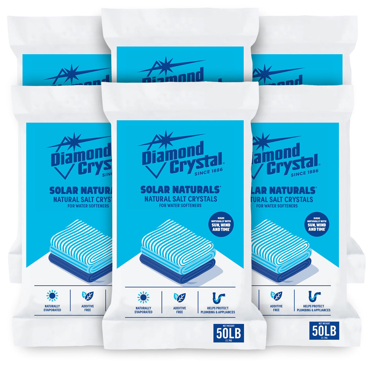 6 Pack Water Softener Salt, 40 lbs V5556