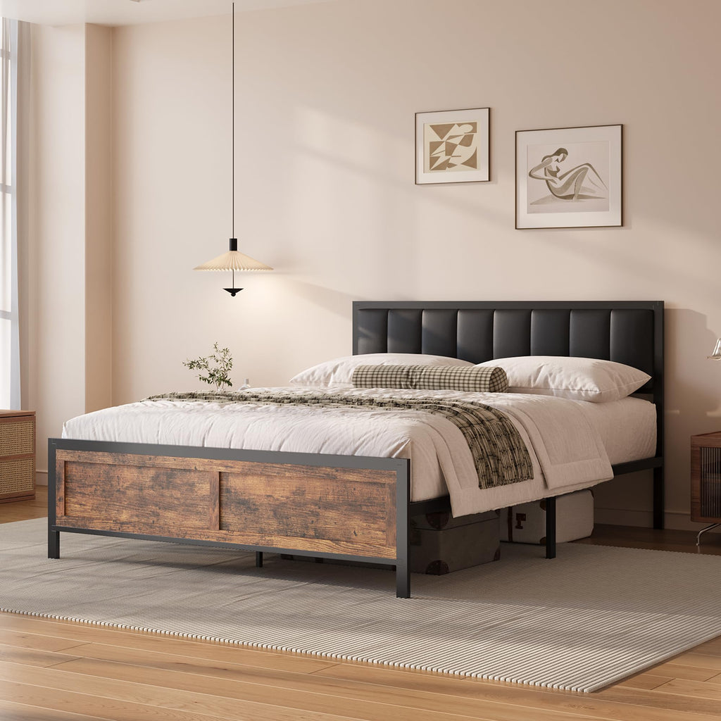 Full Size Metal Bed Frame with Headboard and Footboard R407