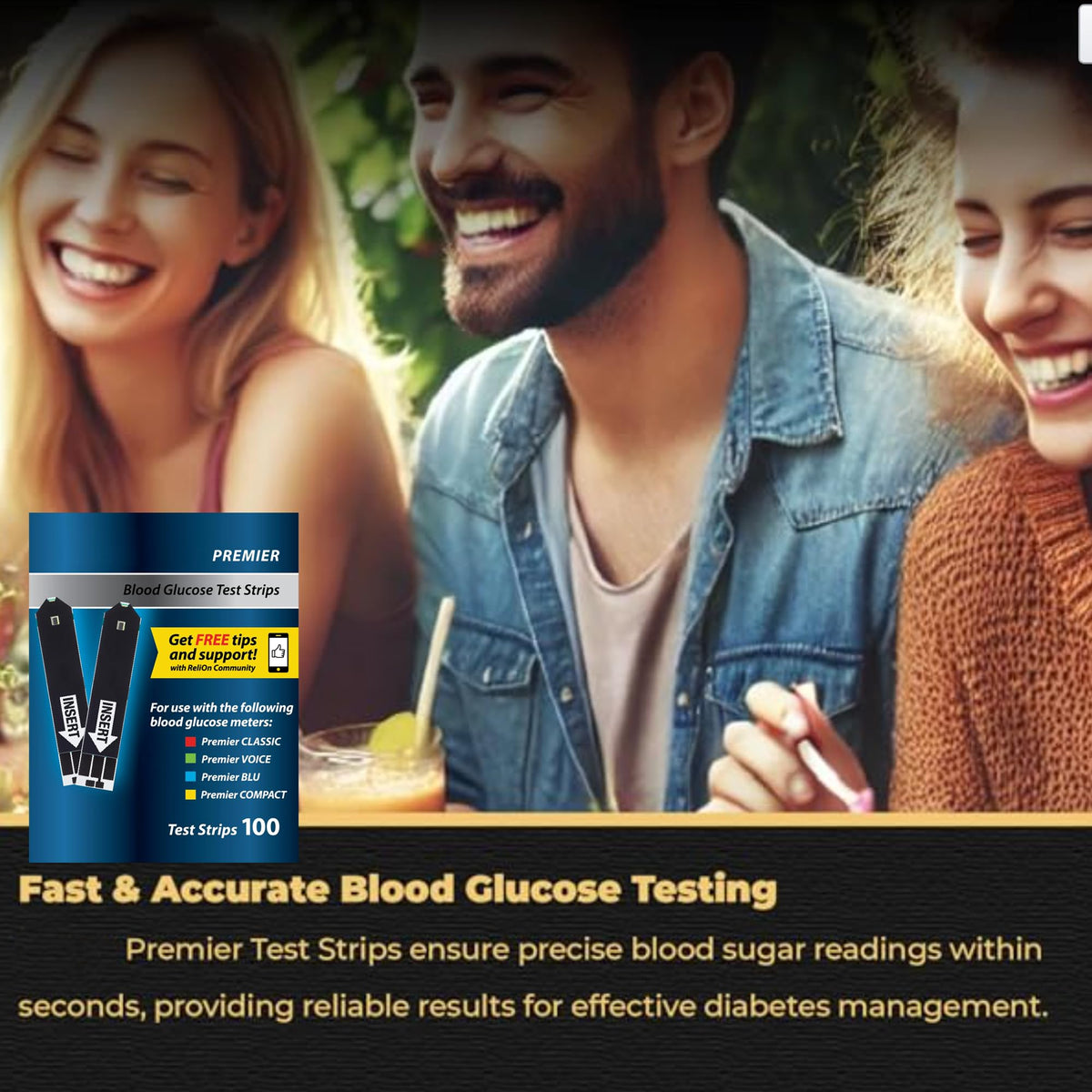 Blood Glucose Test Strips 100 ct O744