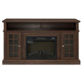 58-Inch Espresso Fireplace TV Stand H628408