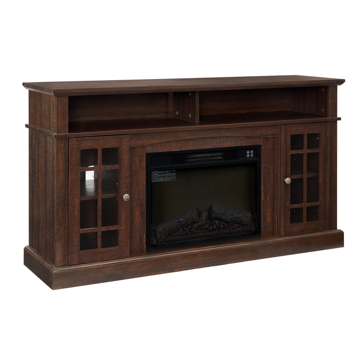 58-Inch Espresso Fireplace TV Stand H628408