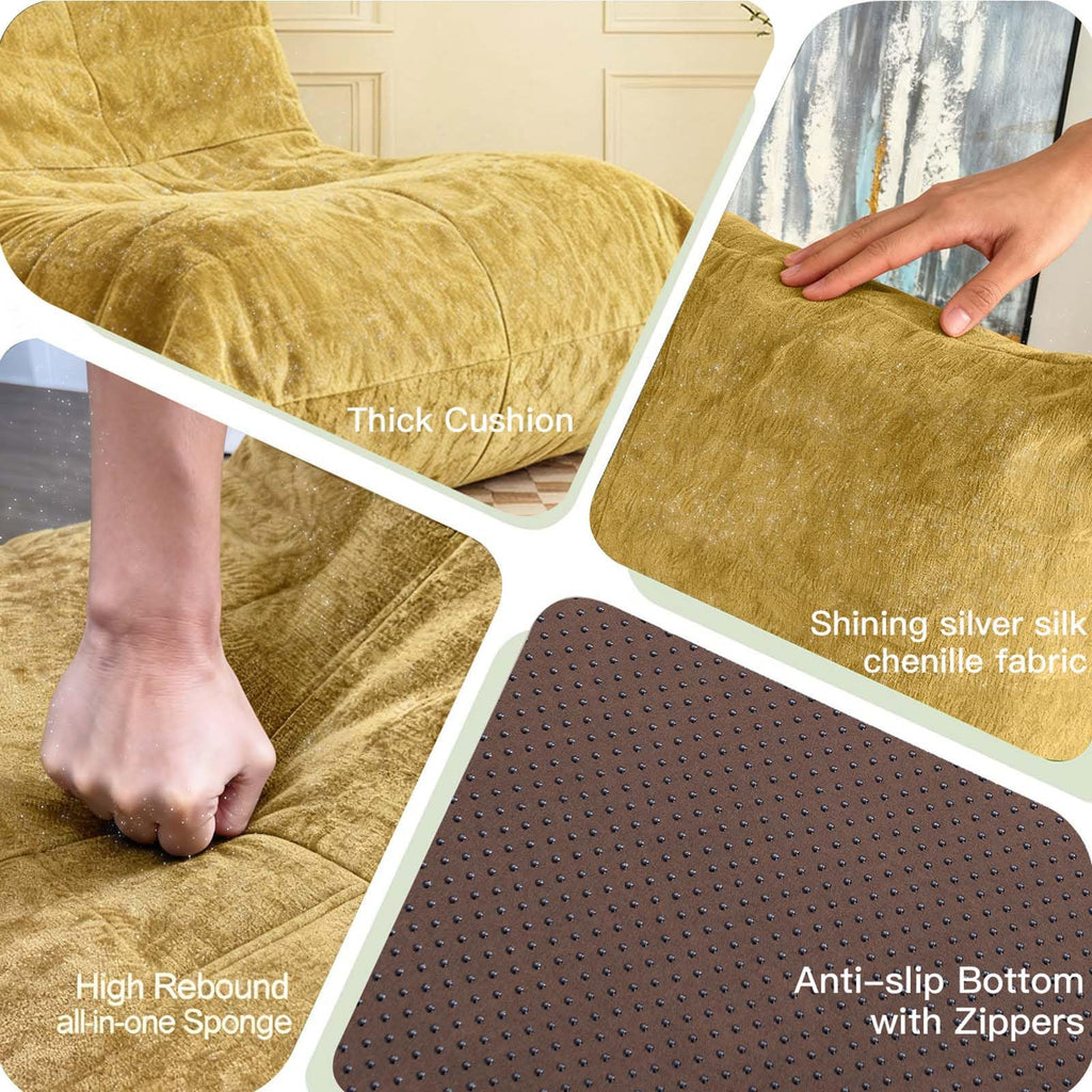 Yellow Memory Foam Bean Bag Chair X880