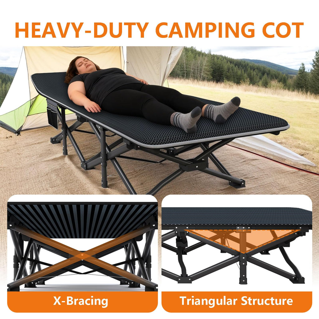 31.5" Wide Camping Cot with Pad L8893
