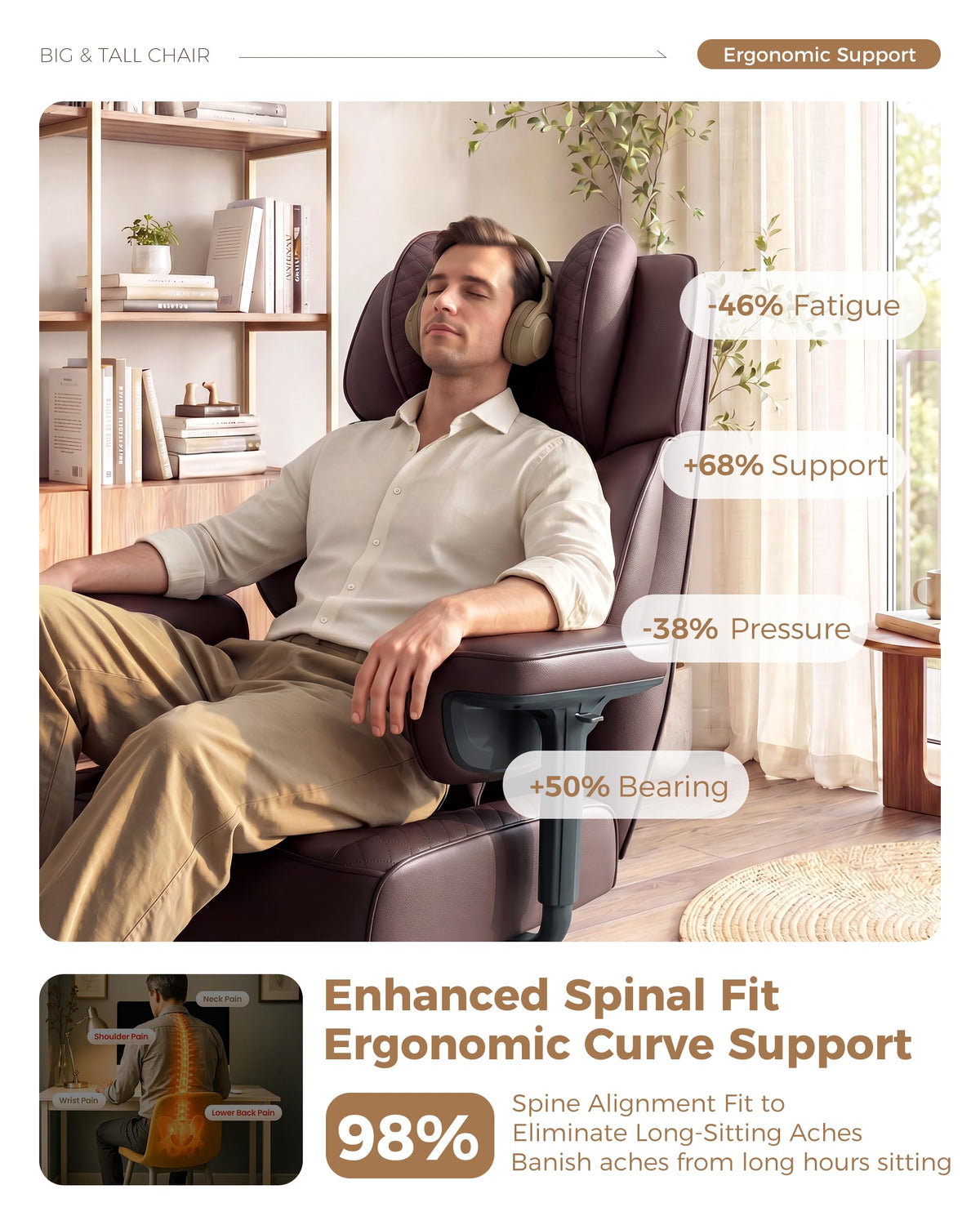 Big and Tall Ergonomic Office Chair L116