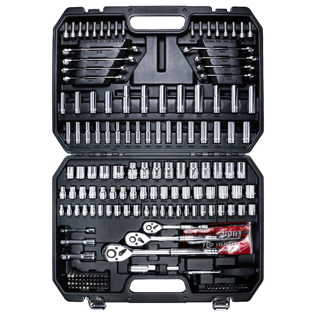 1/4 in, 3/8 in and 1/2 in Drive 202 Piece Mechanics Tool Set E39068
