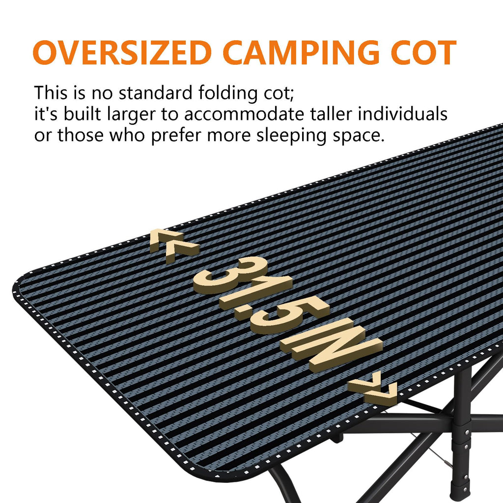 31.5" Wide Camping Cot with Pad L8893