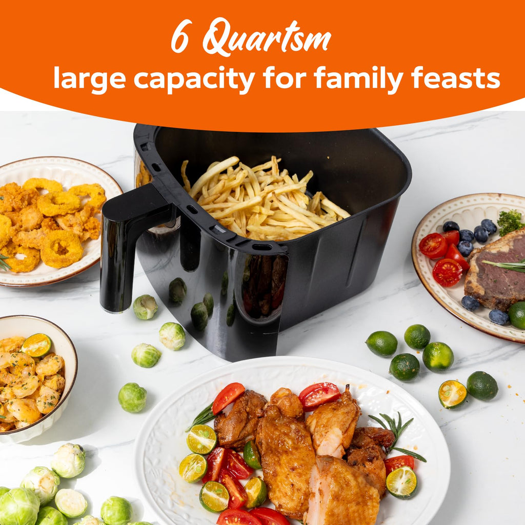 6QT Nonstick Air Fryer with Visible Window C40657