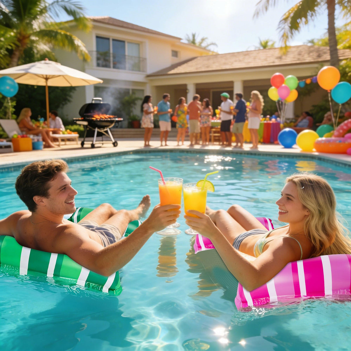 4 Pack Inflatable Pool Float Hammocks D3852