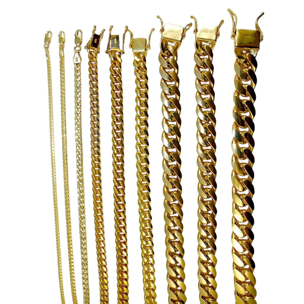 14K Yellow Gold Miami Cuban Chain 2mm-16mm D740105