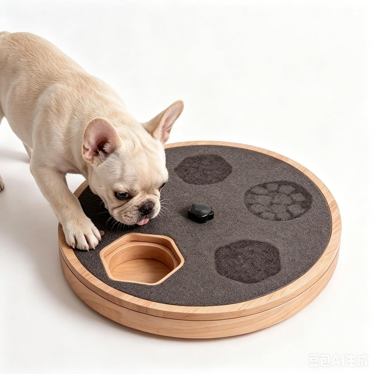 Rubberwood Adjustable Dog Nail Scratch Board with Treat Box J93644