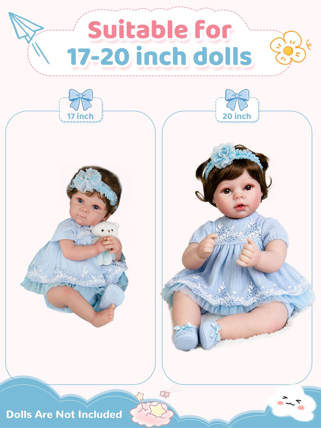 Blue Baby Doll Clothes 17-20 Inches R11977