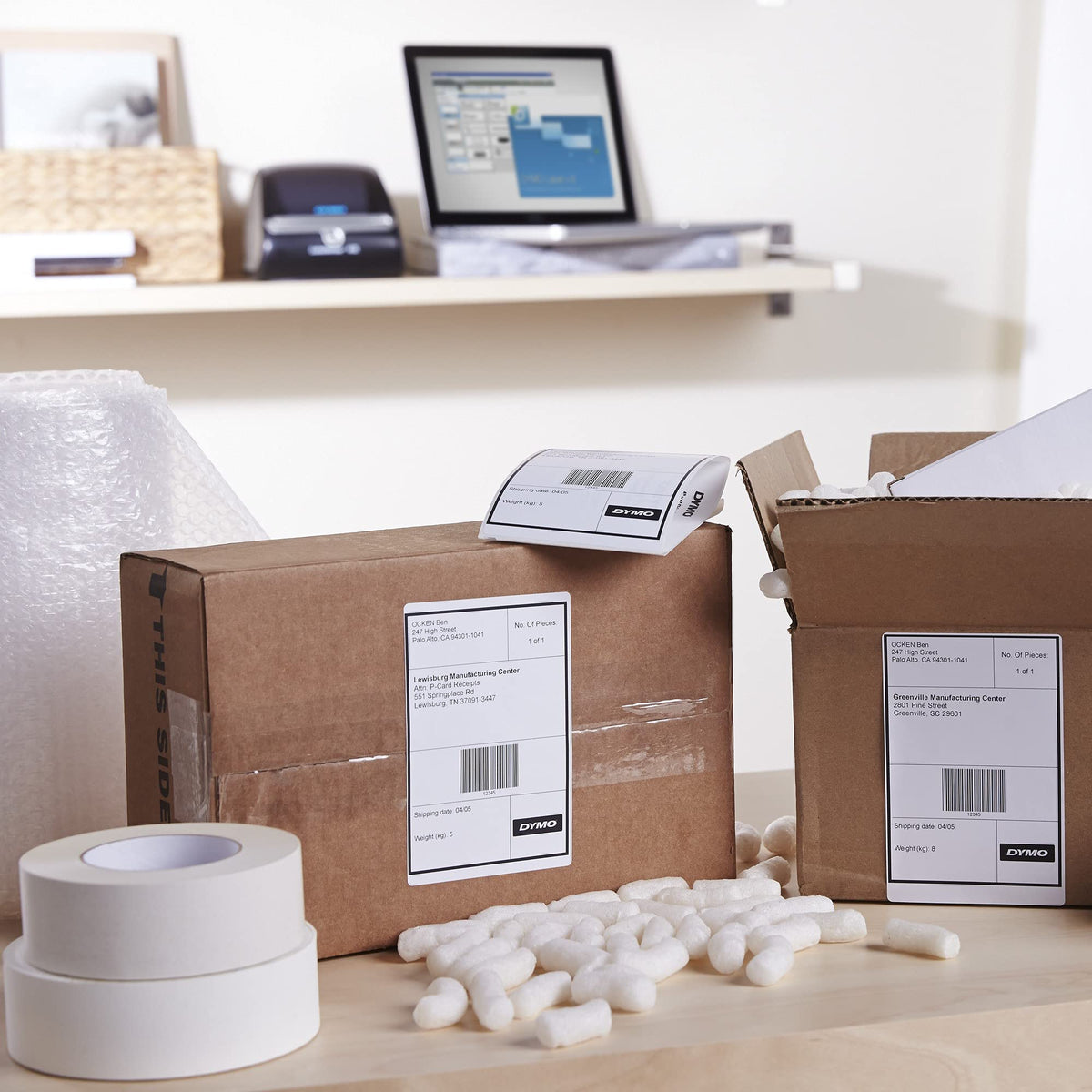Extra-Large White Shipping Labels, 1 Roll of 220 E422