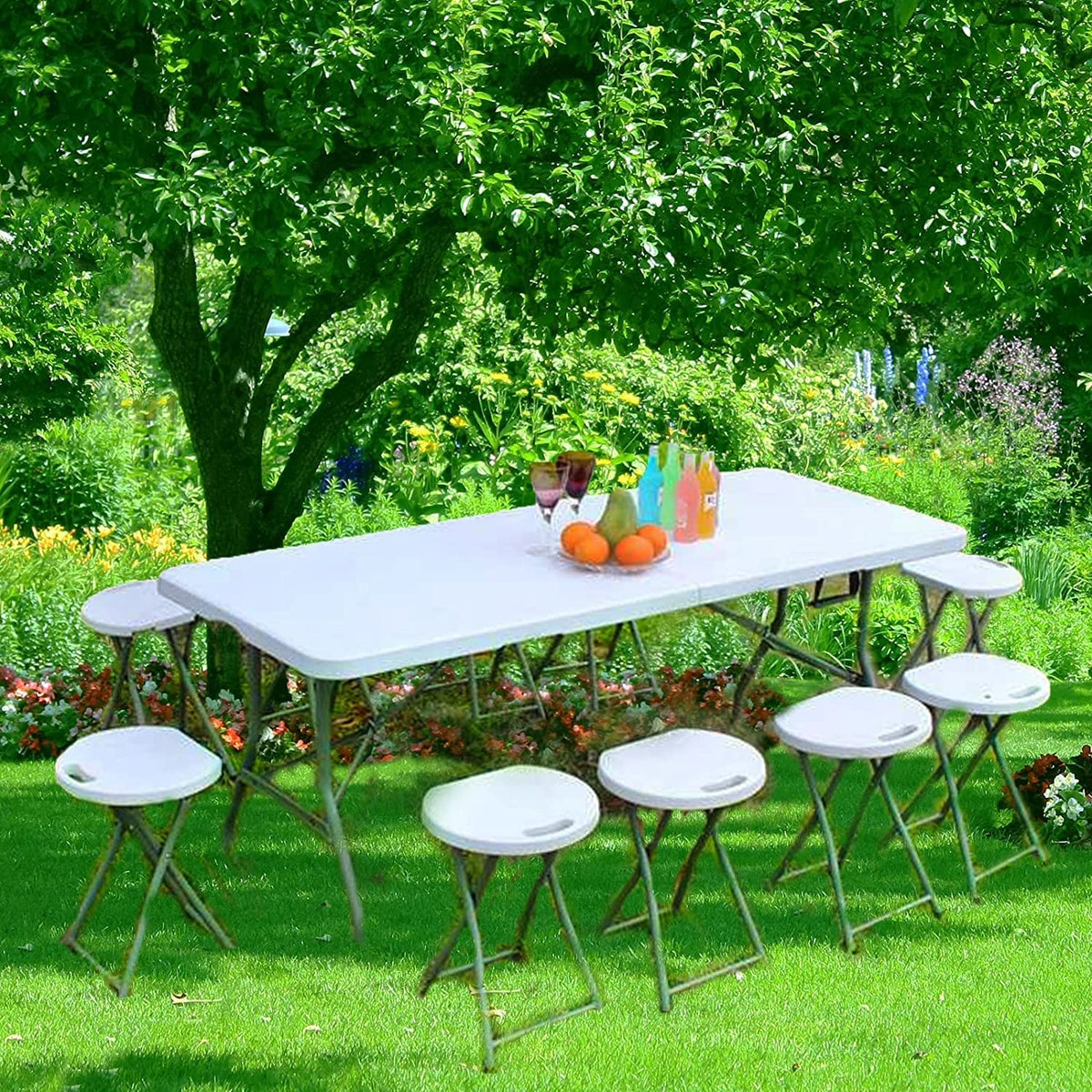 White Folding Table J549335