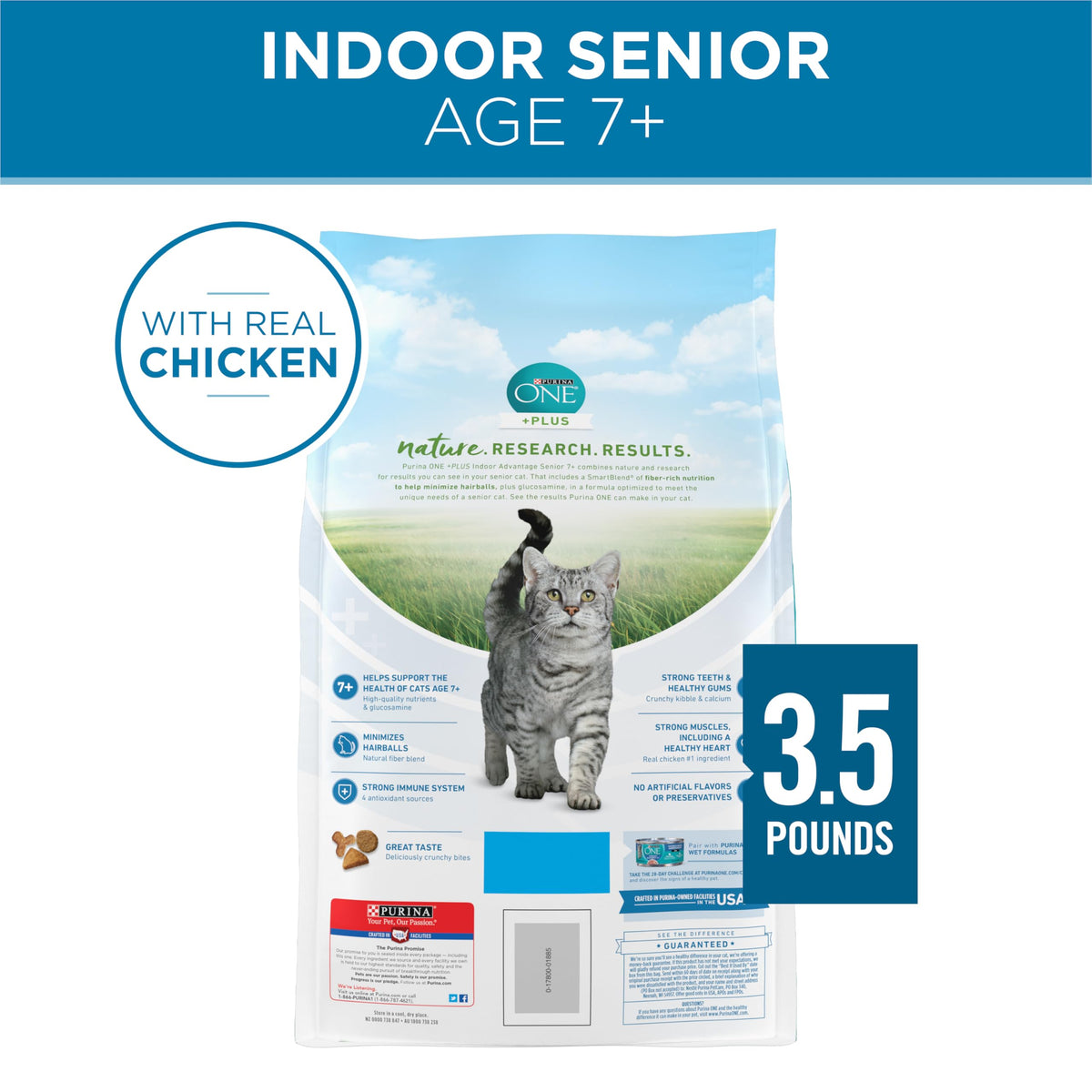 Senior Dry Cat Food 3.5 lb Bag I25395
