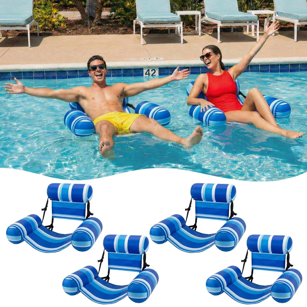4 Packs Inflatable Pool Floats Chairs U58527