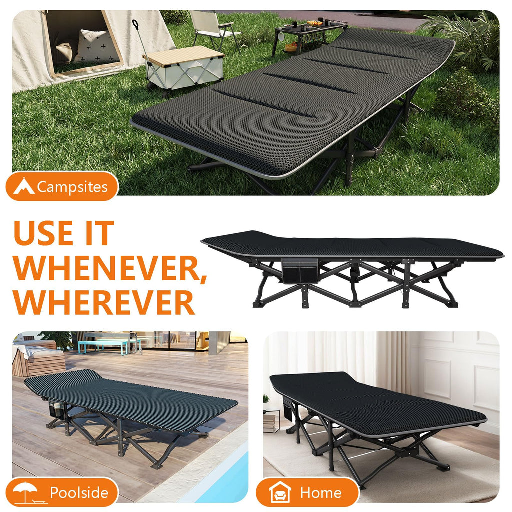 31.5" Wide Camping Cot with Pad L8893