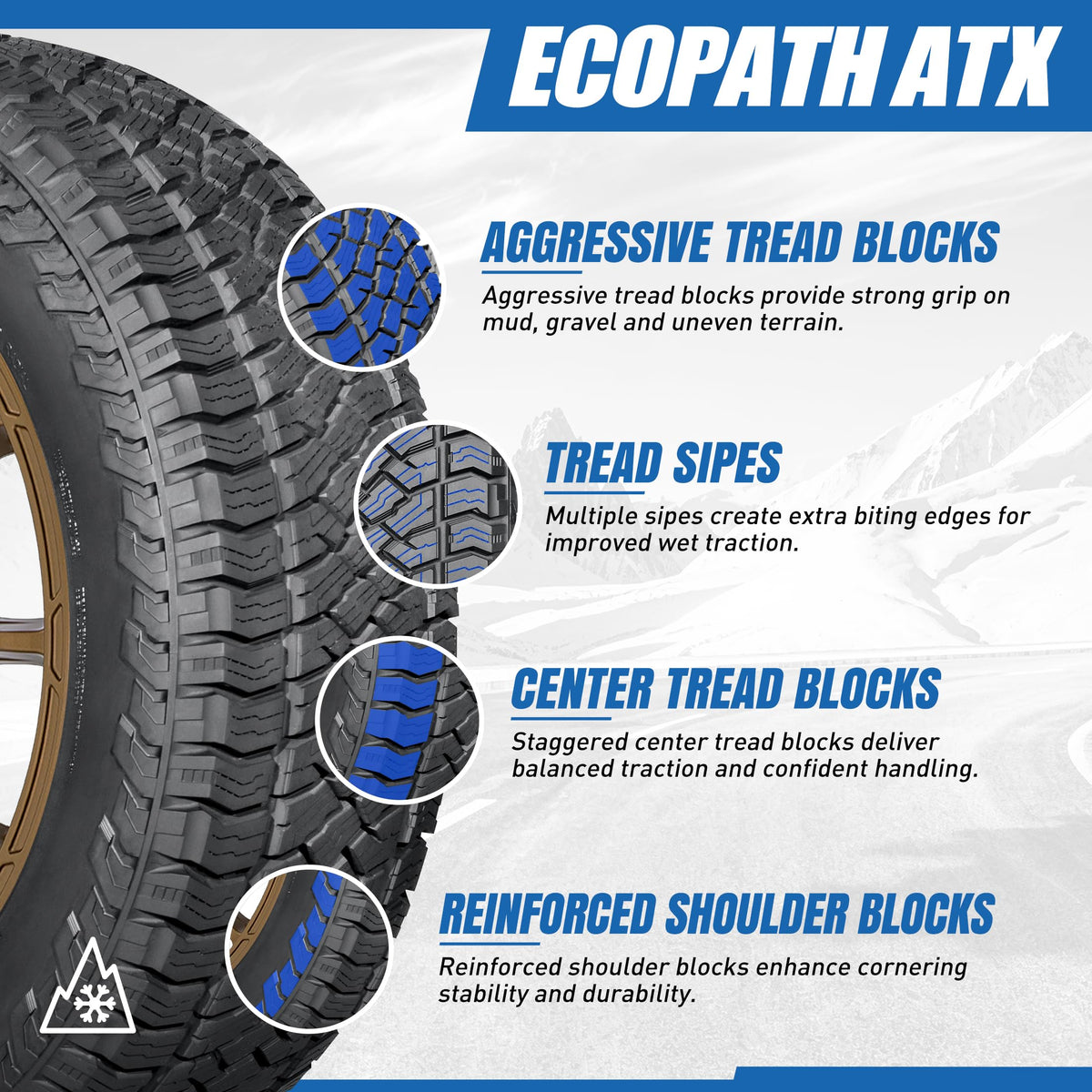 Set of 4 All-Terrain Tires X470