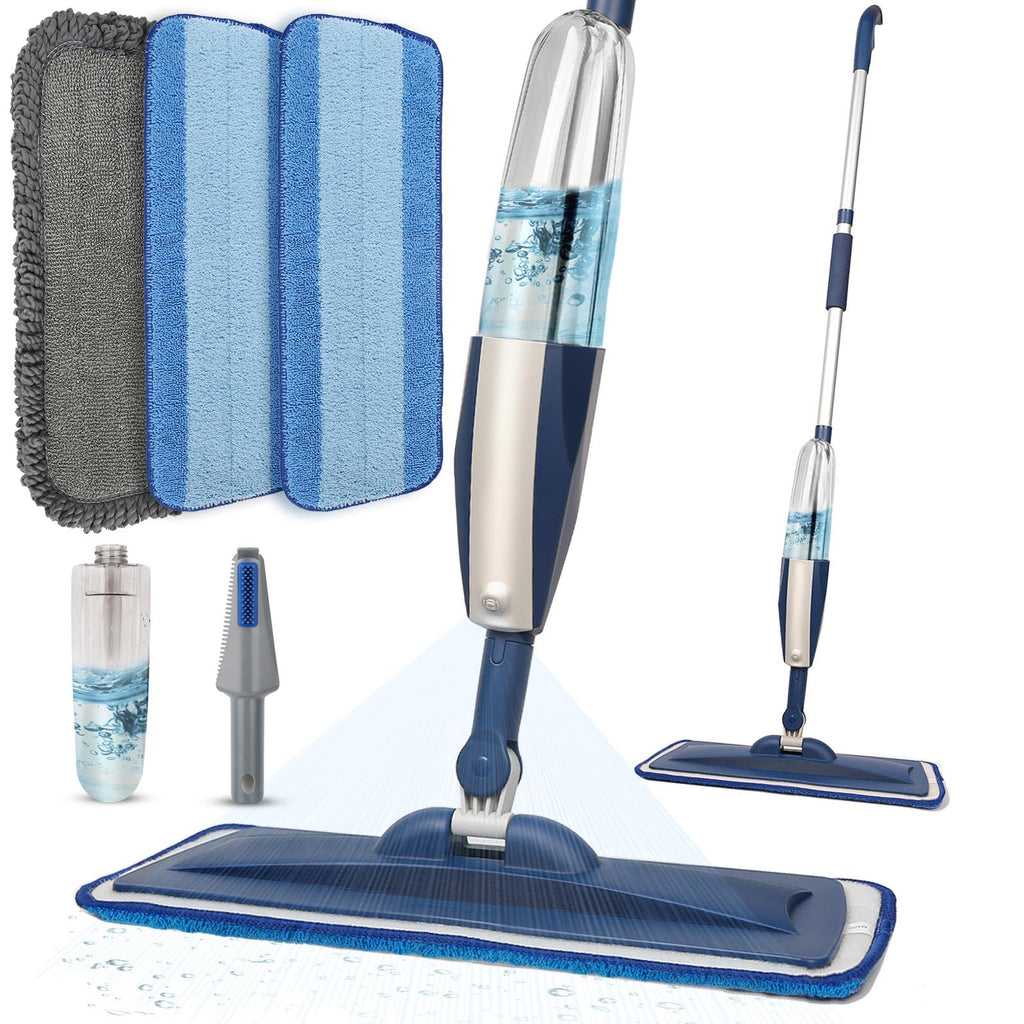 Wet Spray Mop with 14 oz Bottle & 3 Microfiber Pads W9271