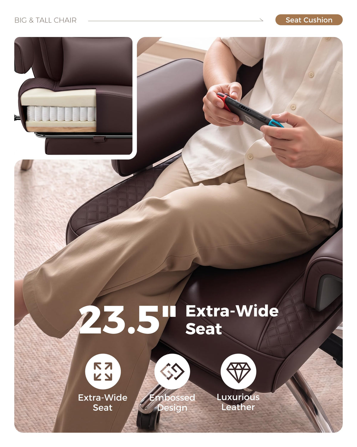 Big and Tall Ergonomic Office Chair L116