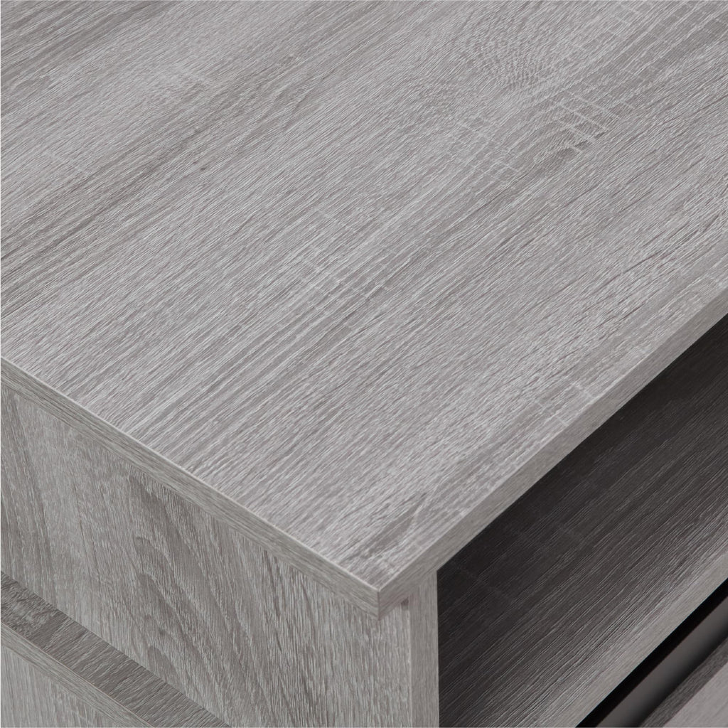 Grey Wood TV Stand with Sliding Barn Door F68252