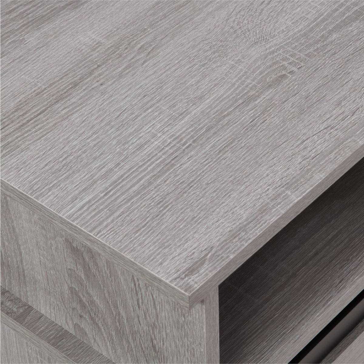 Grey Wood TV Stand with Sliding Barn Door F68252