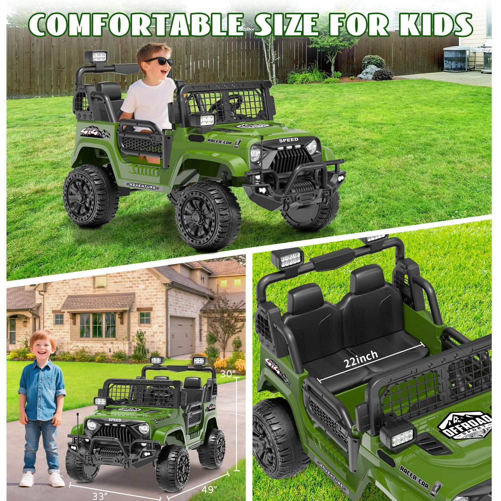 24V 4WD 2-Seater Kids Electric Car A8503