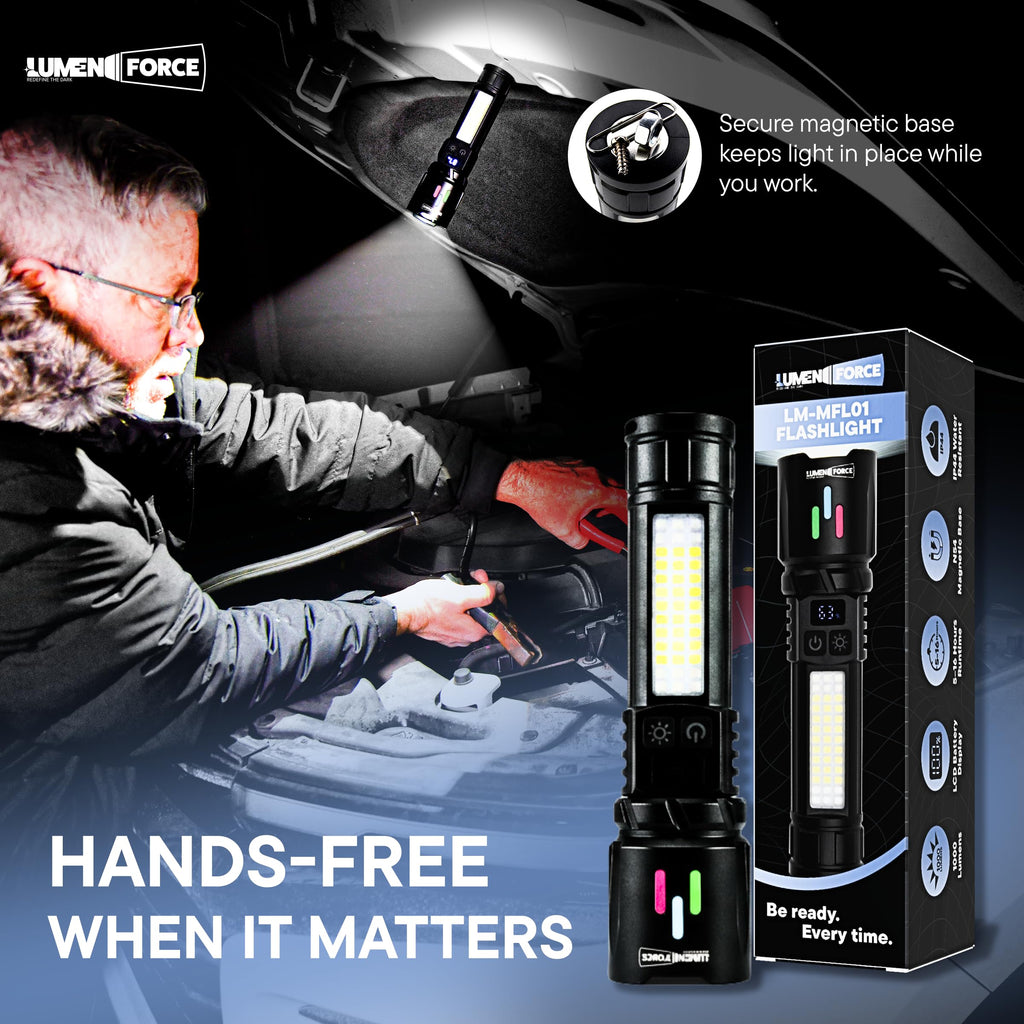Magnetic Rechargeable Flashlight 1000 Lumen USB-C X967872