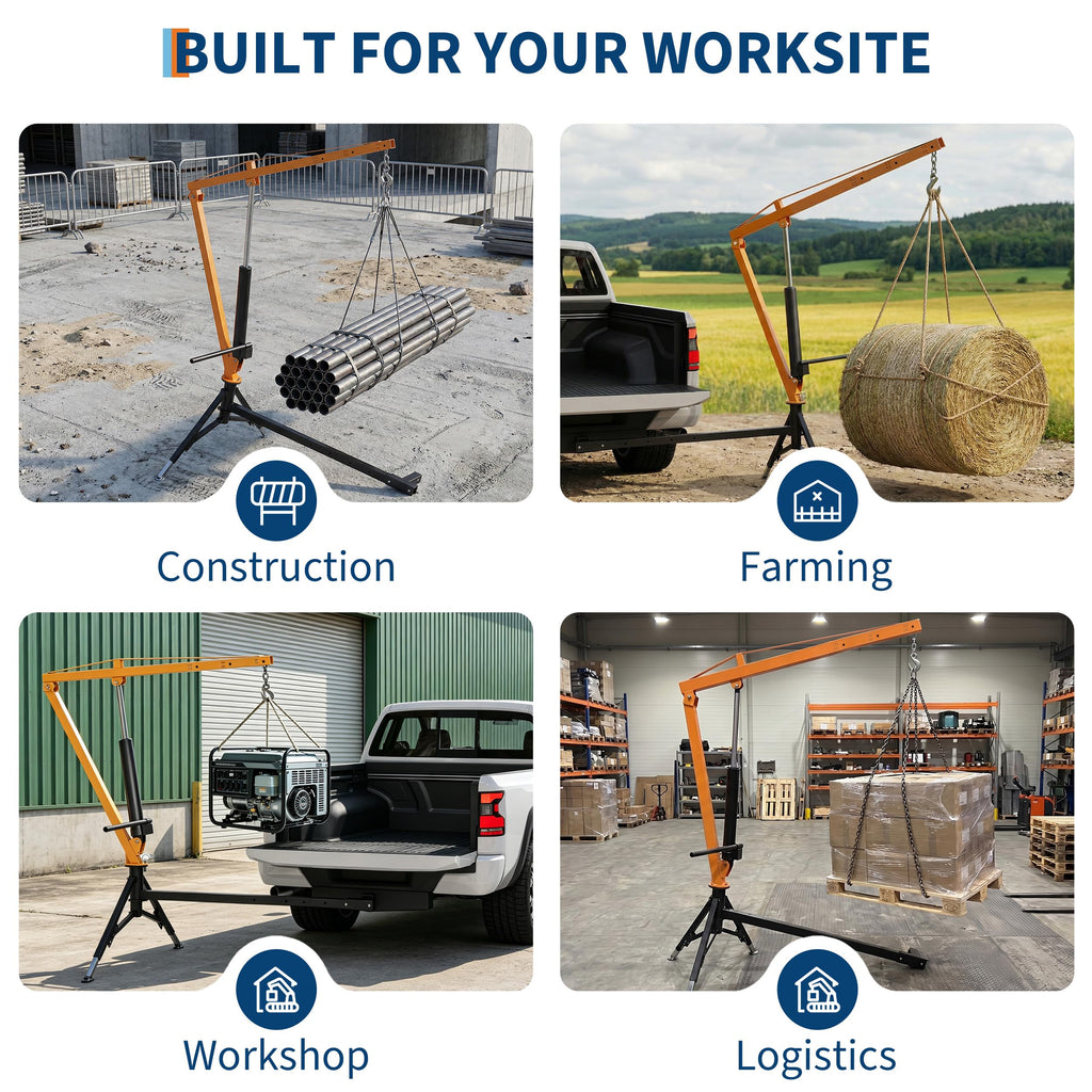 Heavy Duty Hydraulic Hitch Mounted Truck Crane with 360 Degree Swivel Boom A34463